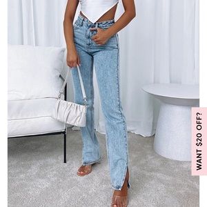 high waist jeans from white fox boutique size L